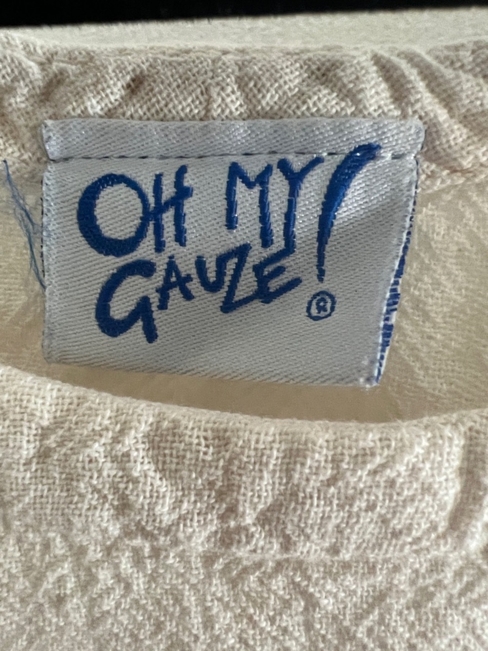 Oh My Gauze Size 2 Cream Gauze Cotton Top Oversized Lagenlook Boho - Picture 5 of 6